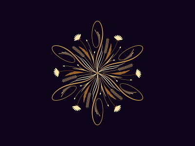 Flourishing round ornament, 16 calligraphic decoration design flourish flourishing flower golden graphic art illustration ornament round style vector