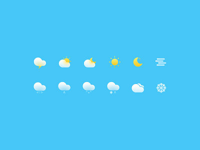 Weather Icon illustration weather 图标 设计