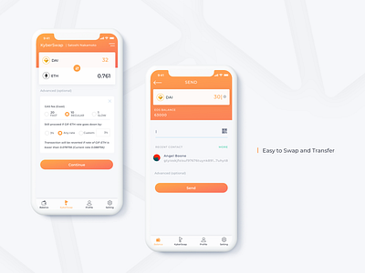 KyberSwap Mobile Application application bitcoin blockchain coin crypto crypto trading mobile wallet