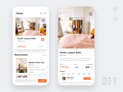 Daily exercise 011 app art brand clean color concept design fashion graphic graphic design home house ios new redesign space ui ux white yellow
