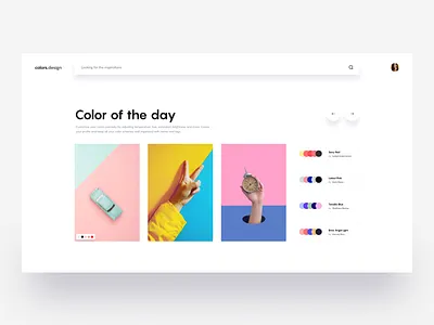 Colors Design :: Layout Exploration card cards clean clean app clean web app clean website color color app color app website color block color collective creative landing page minimal photo app tranmautritam tranmautritam designer ui design vietnam web design
