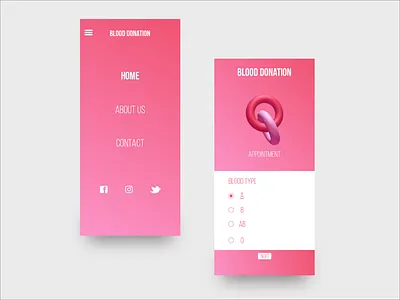 Blood Dribbble Responsive app blood clean design flat ios landing landing page landing design landing page concept medecine mobile ui ux web website