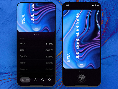 Banking App app banking black card ios ui