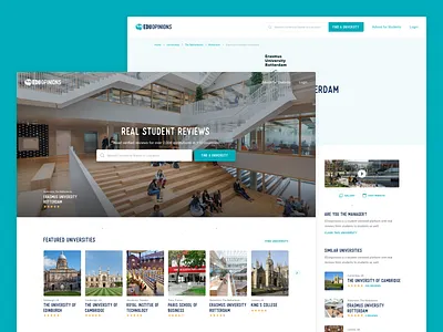 EDUopinions education platform product review student web deisgn