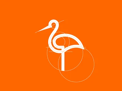 Stork grid abstract animal app branding crypto design geometric grid grid construction icon industrial logo mark minimal minimalist ratio stork tech technology vector