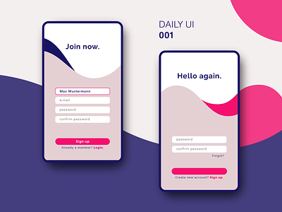 Daily UI #001 app challenge daily ui daily ui 001 daily ui challenge design ui user interface