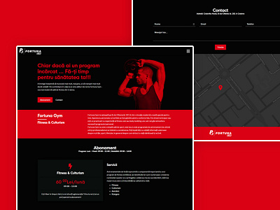 Fortuna Gym - landing page adobe xd bright colors card design graphic design landing page ui uidesign visual design