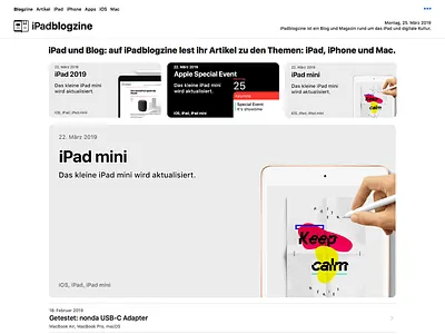 Blogteaser A/B Test - Version A blog teaser ui ux website wordpress
