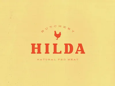 Hilda Butchery americana badge brand branding chicken design display display font font handcrafted icon label logo logotype retro type typeface typography vector vintage