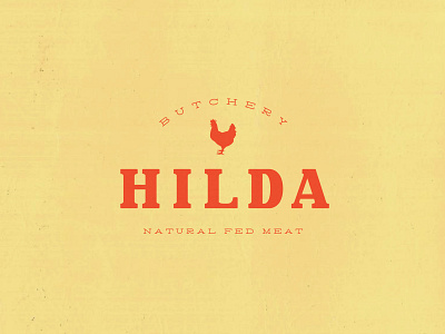Hilda Butchery americana badge brand branding chicken design display display font font handcrafted icon label logo logotype retro type typeface typography vector vintage
