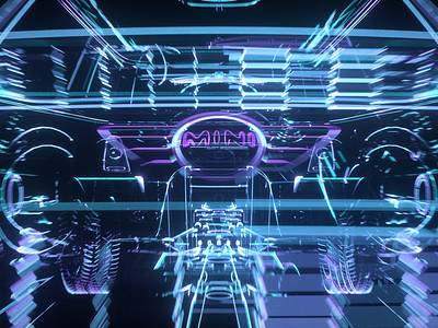 R&D for Mini 3d c4d car cgi illustration mini octane