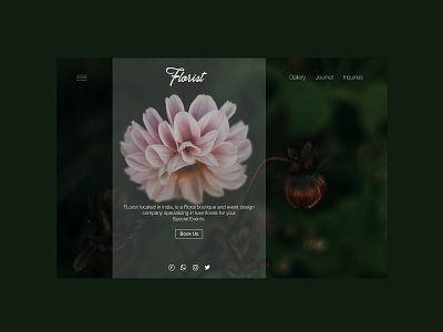 Florist app design minimal ui ux web website