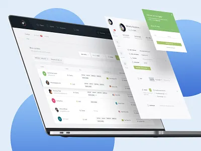 Clients Page admin clients contacts crm dashboard interface leads list panel ui