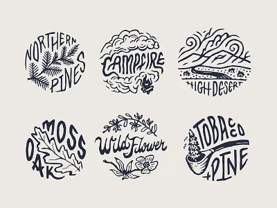 Candletown badge illustration lettering merch packaging type typography