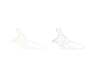Hippo Line Drawing drawing hippo illustration line