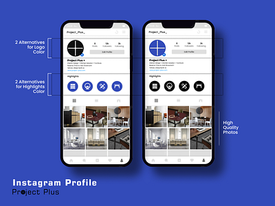 Instagram Layout Design for ProjectPlus Showroom blue brand identity branding design graphic design illustration instagram layout design logo logo design online persian picture profile social media social media design style ui ux vector