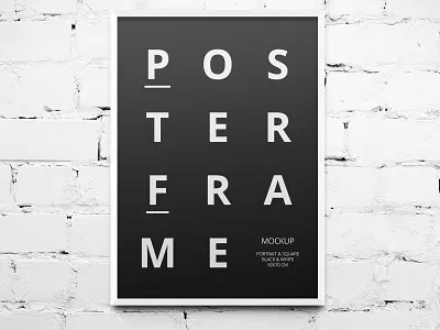 Poster Frame Mockup clean closeup depth of field elegant flyer flyer mock up frame frames high logo mock up mockup modern paper photo photorealistic picture post poster poster mock up print