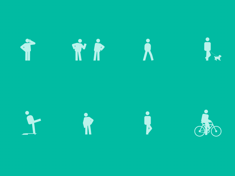 People characters people walkcycle