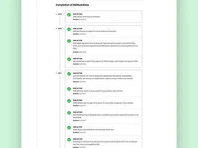 Delta Stewardship Council - Timeline california component data visualization data viz delta design government sacramento timeline ui user interface user interface design visual design