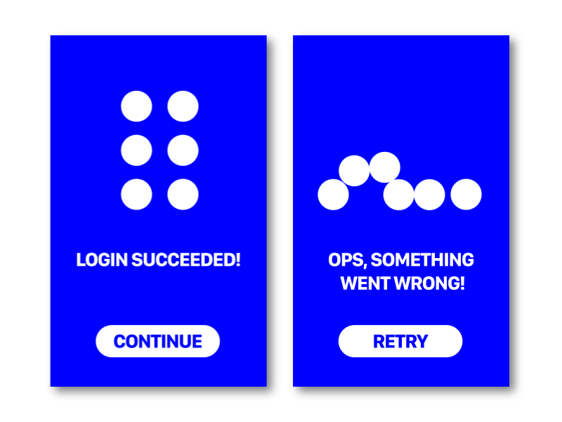 Flash Message abstract animation blue blue and white dailyui dailyui 011 design flash message geometric design geometry login minimal minimalist simple ui vector