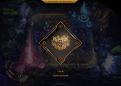 Legends of Heroes Game UI/UX Design Project boardgame card game classic design game graphic design hero heroes illustration league of legends legends legends of heroes medieval online style ui design user interface ux design