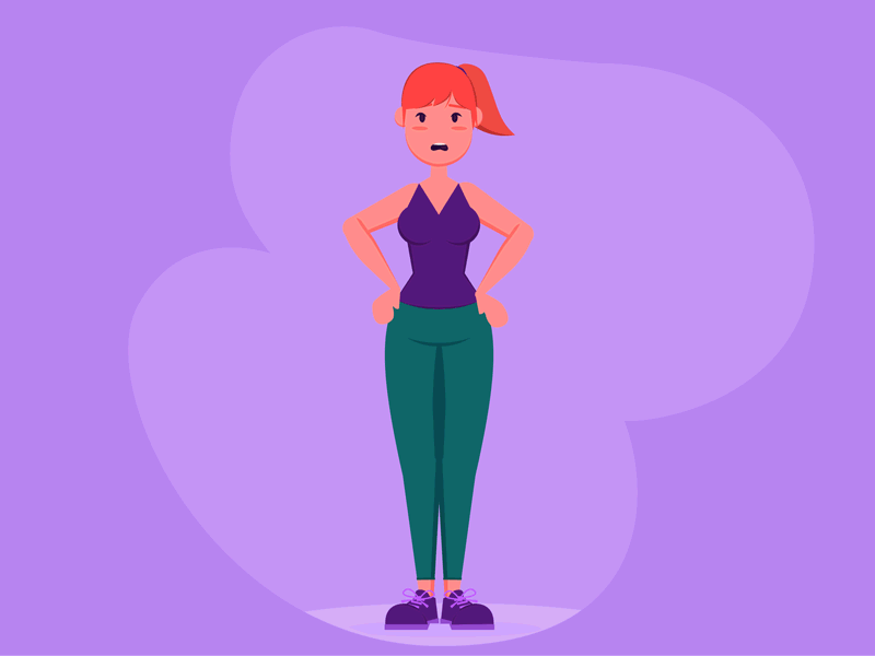 Jumping Jacks after effects animation duik exercise gifs girl gym jumpingjacks