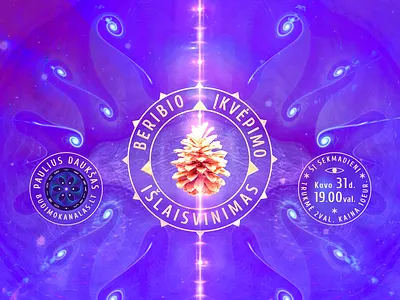 Liberation of Unlimited Inspiration art ayahuasca budimo kanalas consciousness digital media genie dmt dream illustration lsd magic mindfulness paulius daukšas spiritual surreal surreal art sąmoningumas trippy webinar