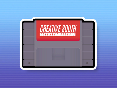 Creative South Cartridge cartridge creative south snes sticker video game