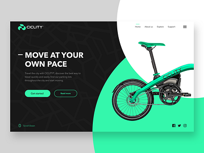 Bike Home Page app brand design identity landign page layout logo logotype mark sketch ui ux web