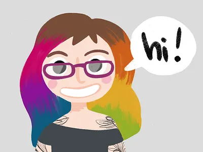 Hi ! procreate illustration selfie