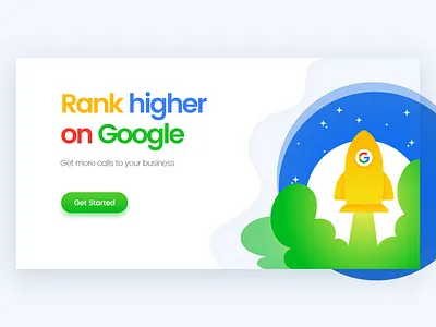 Daily UI 037- Search Engine Marketing - Landing Page Header clean daily ui design google google ad banner google rank illustration landing page marketing minimal rikon rahman search engine seo typography ui design vector web design website