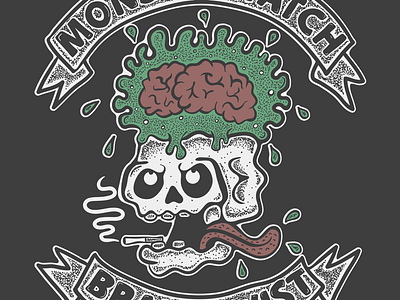 BRAIN TWIST band merch brain lowbrow merch music punk rock seattle skull t shirt