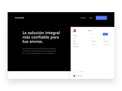 Hydraship — Landing digital product landing landing page product shipping web web design website