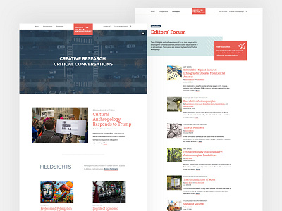 Cultural Anthropology ui ux web deisgn website