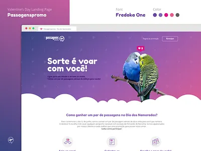 Valentine's Day Landing Page landing page ui design valentine day