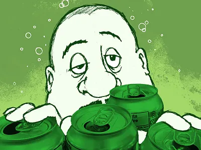 All This Dew allan lorde caffeine illustration‬ mountain dew self caricature self portrait