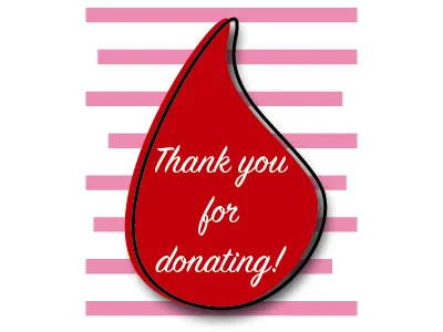 Blood Drive Thank You design illustrator cc