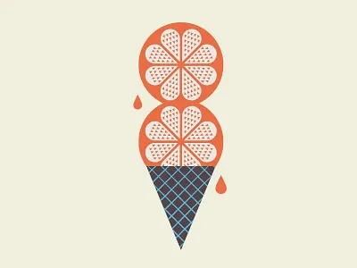 Fling Craft Cocktail :: Orange in a Cone blood orange citrus cocktail cone fling ice cream italian italy orange waffle cone
