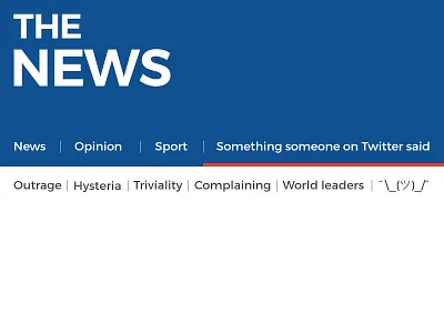 The News blackui flat minimal news satire twitter typography