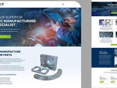 Website for Volz Engineering: Landing page. Homepage development figma figma design home page homepage landing landing page minimal responsive design site tren ui ux web web design website