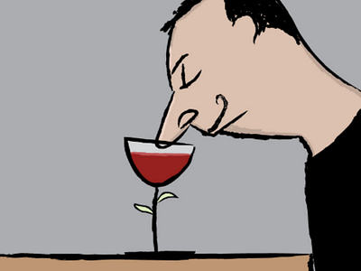Good Smell art down sign downsign downsign art downsign illustration drink flower illustration restaurant sam omo smell wine