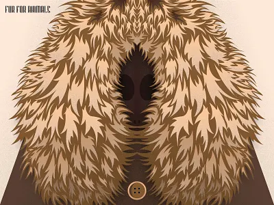 Fur for animals animals cruelty fur graphic design illustration skull