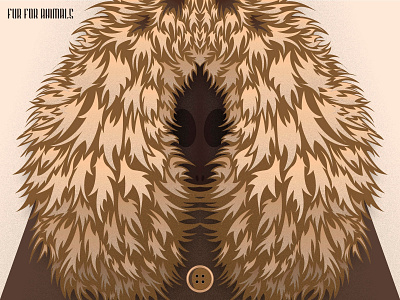 Fur for animals animals cruelty fur graphic design illustration skull