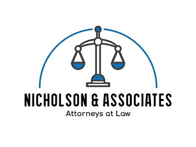 nicholson & associates. attorney branding clean design graphic graphic design icon illustrate illustration law firm logo typography vector