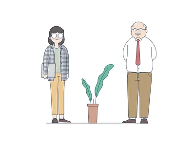 Colleagues Part 2 character design graphic illustration