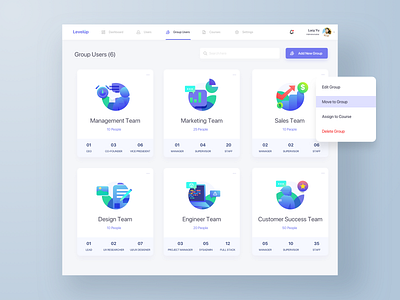 Levelup Dashboard Training Course dashboard design illustration minimalist ui uidesign ux vector