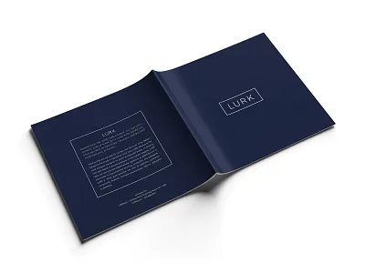 Lurk Brand Book branding logo navy