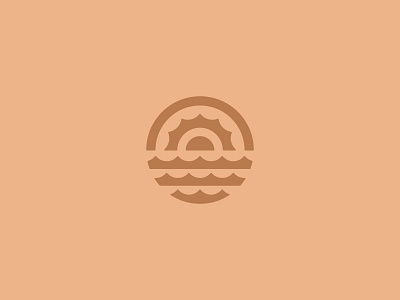 Round Sunrise brand circle identity logo nature outside round sun sunrise water