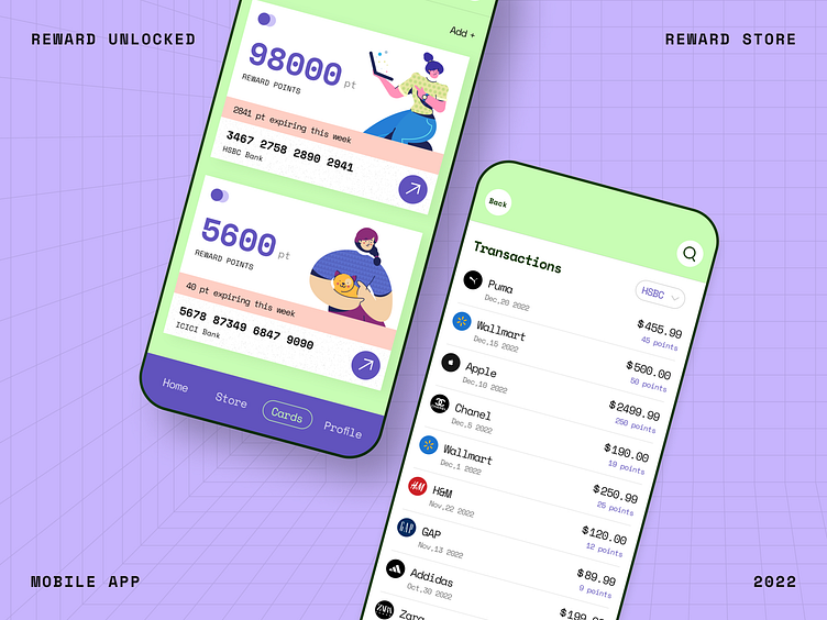 Reward Point App by MindInventory UI/UX for MindInventory on Dribbble