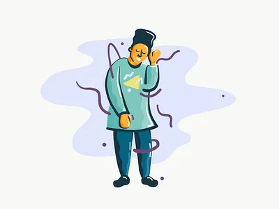 Movement cartoon character design figure flow hip hop illustration line movement person vector